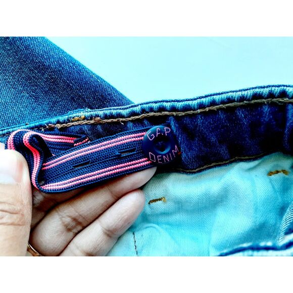 GAP Girls Denim Embroidered Floral Stretch High Rise Ankle Jegging  14 - Picture 9 of 9